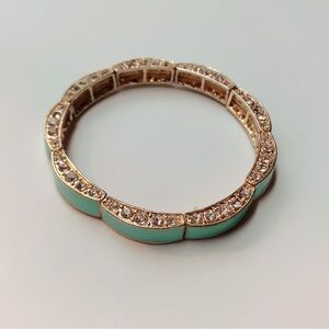 Green Gold Sparkly Rhinestone Chaine Bracelet